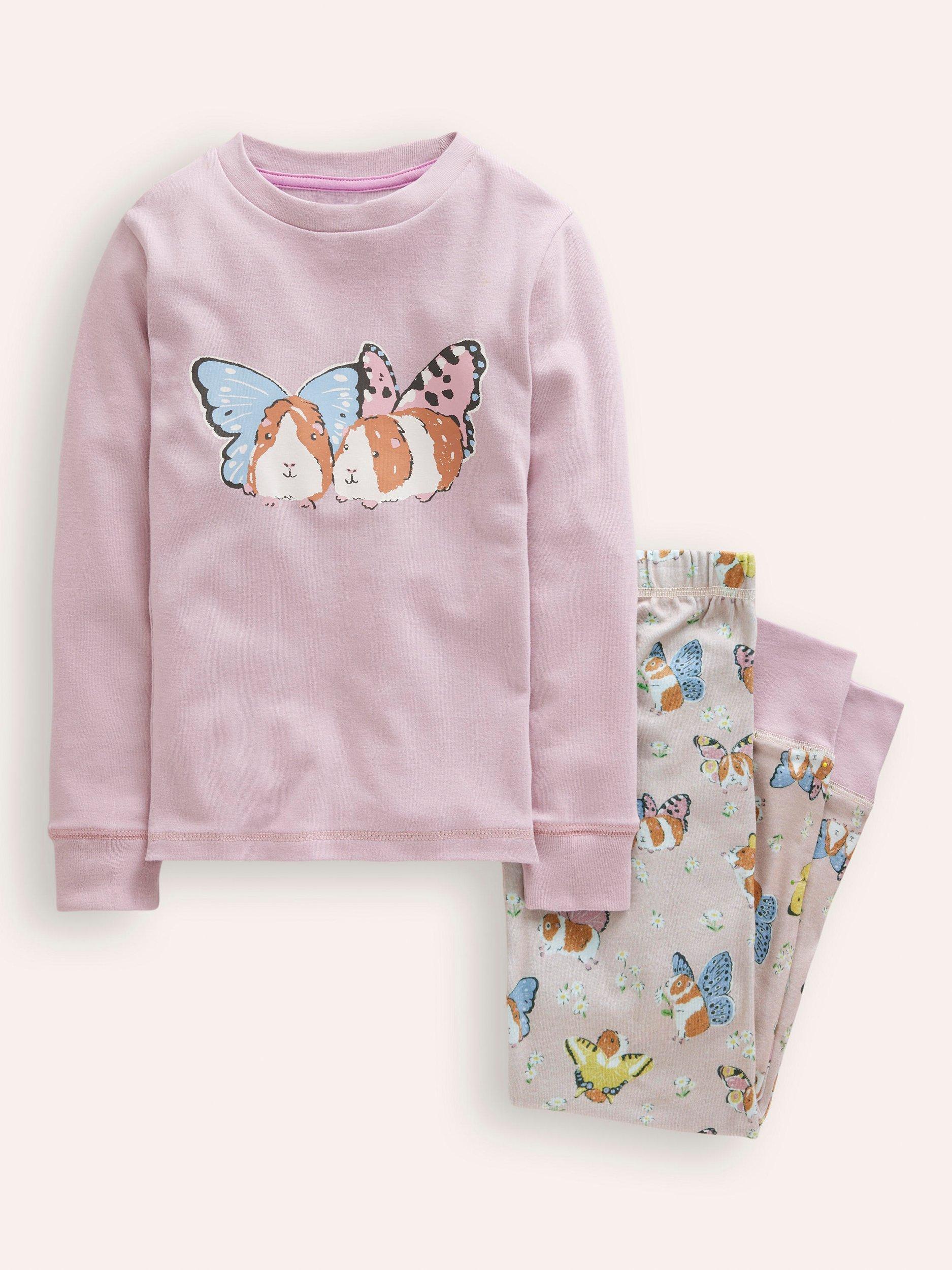Mini Boden Kids Snug Long John Pyjamas Fairy Guinea Pigs