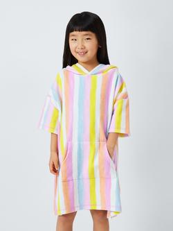 John Lewis Kids' Rainbow Towelling Poncho, Multi, Multi