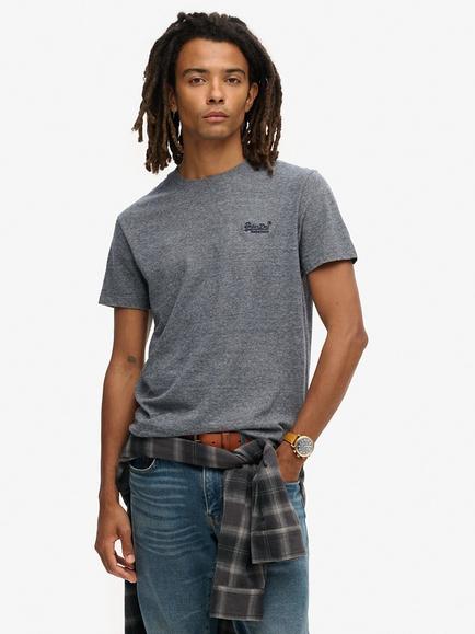 Superdry Essential Logo T-Shirt, Eclipse Navy/Grey