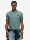 Superdry Organic Cotton Essential Logo T-Shirt, Mid Pine Green Grit