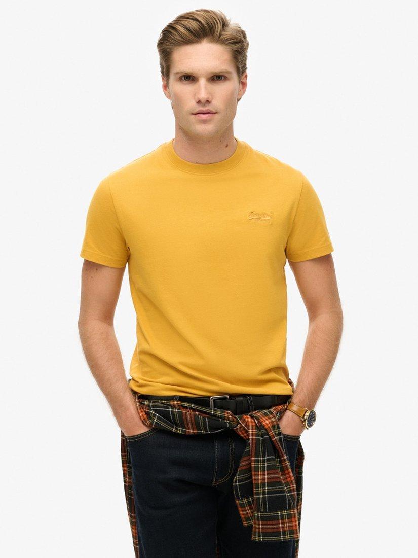 Product image 1 of 5, which shows Superdry Essential Logo T-Shirt, Winter Gold, S