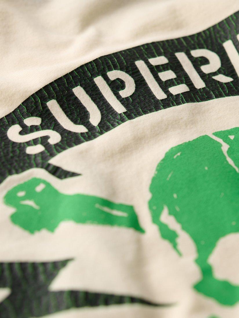 Product image 5 of 6, which shows Superdry Lo-fi Punk Graphic Loose T-Shirt, Rice White, S