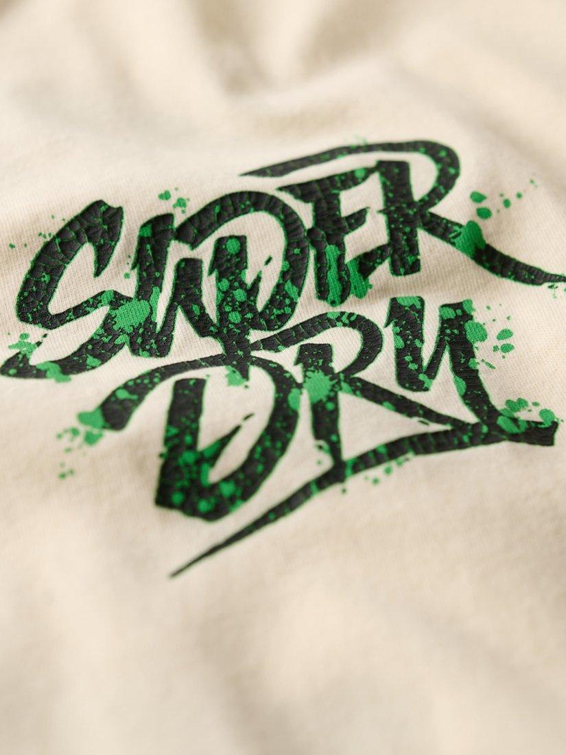 Product image 6 of 6, which shows Superdry Lo-fi Punk Graphic Loose T-Shirt, Rice White, S