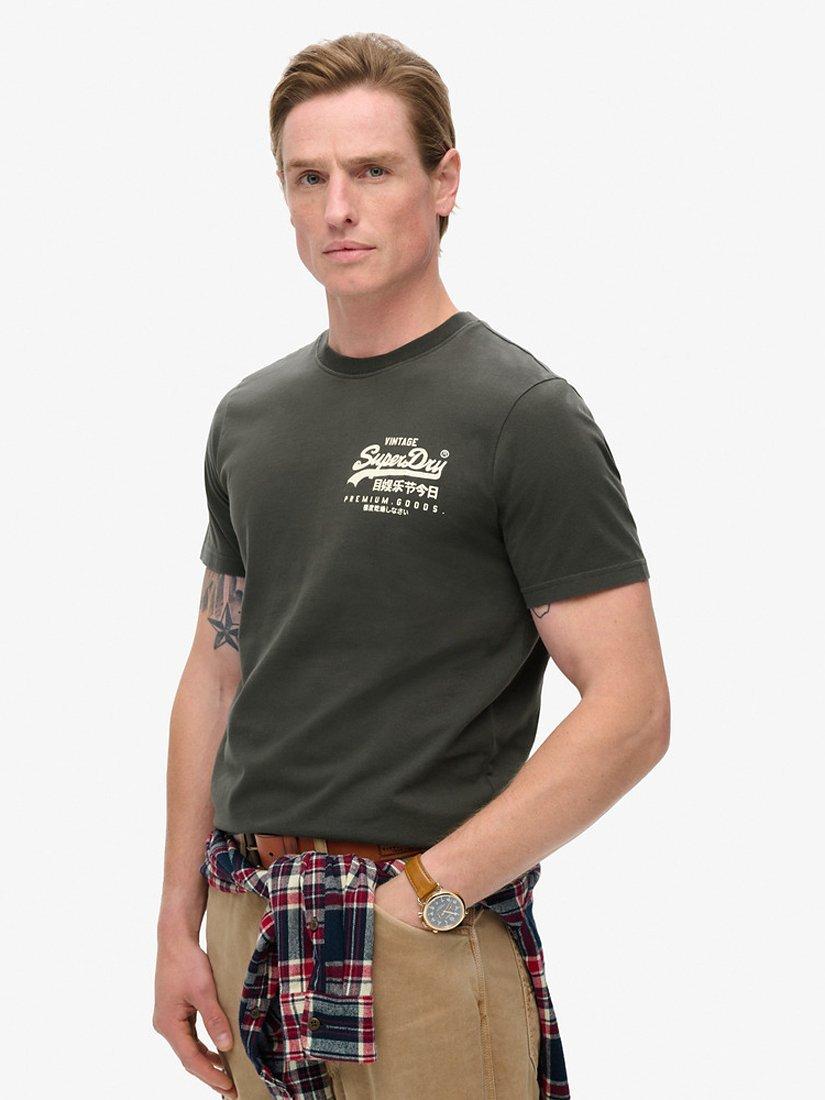 Product image 1 of 5, which shows Superdry Tokyo Graphic T-Shirt, Washed Black, S