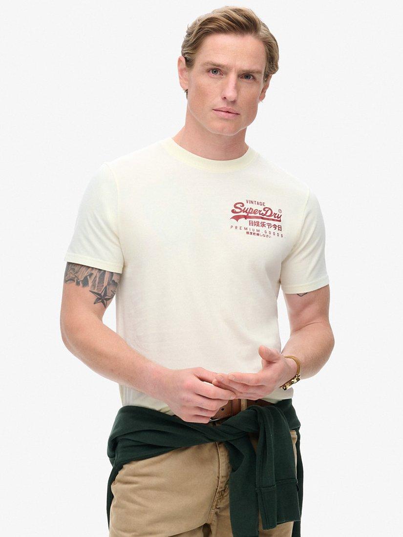 Product image 1 of 5, which shows Superdry Tokyo Graphic T-Shirt, Off White, S