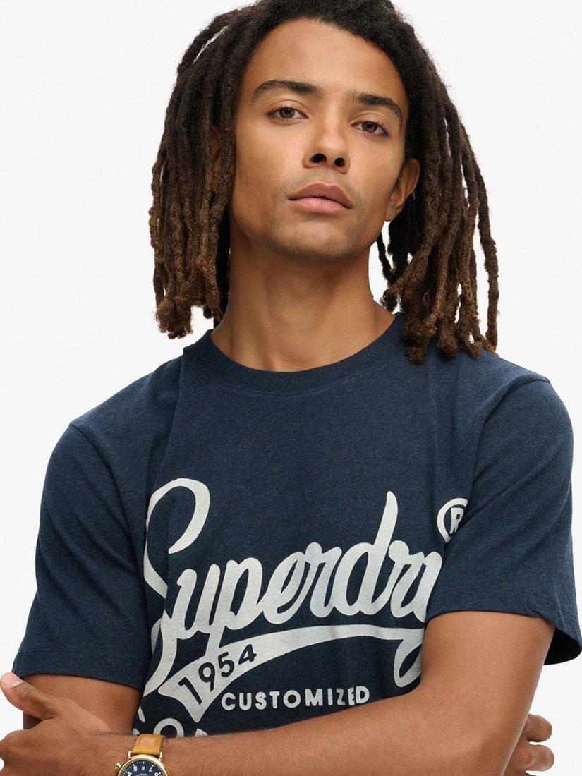 Product image 4 of 5, which shows Superdry Copper Label Workwear Cotton T-Shirt, Surplus Black Blue, S