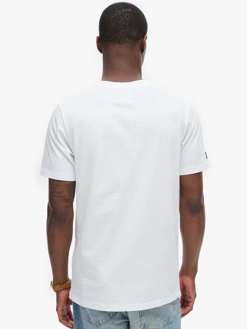 Product image 2 of 6, which shows Superdry Embossed Logo Graphic T-Shirt, Winter White, S