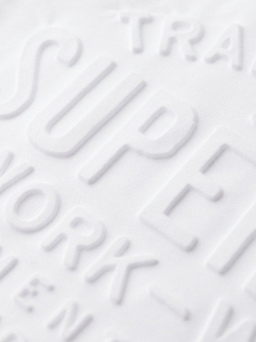 Product image 6 of 6, which shows Superdry Embossed Logo Graphic T-Shirt, Winter White, S