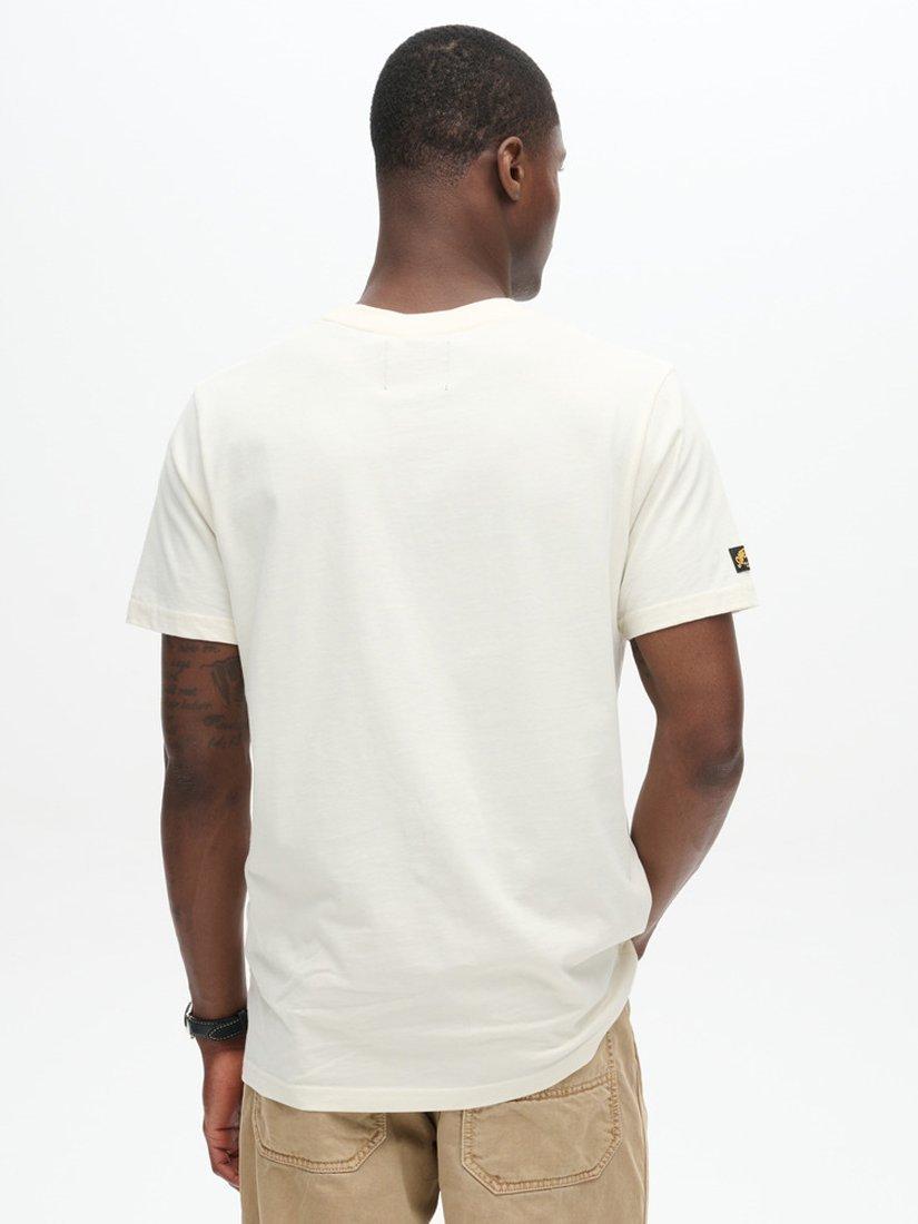 Product image 2 of 6, which shows Superdry Embossed Logo Graphic T-Shirt, Rice White, S