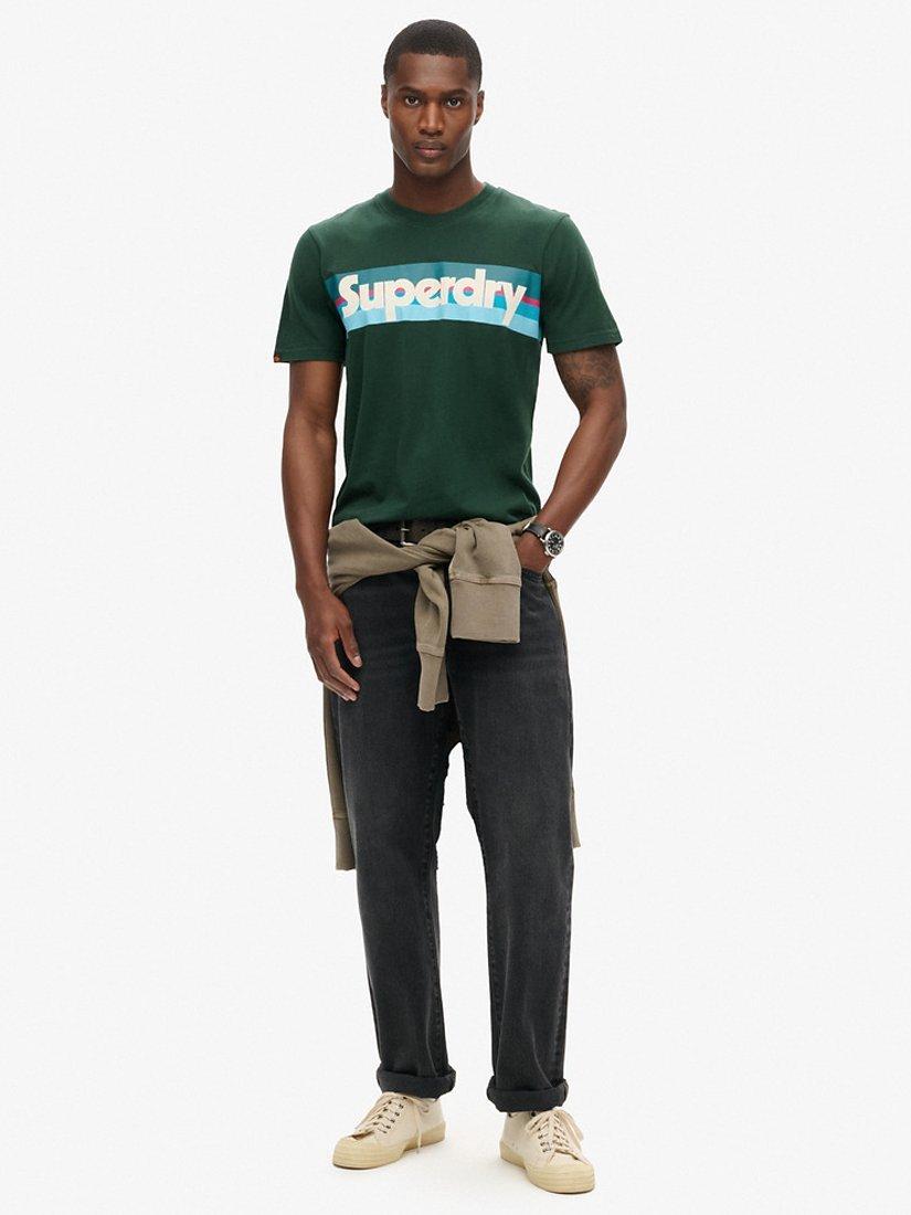 Product image 3 of 5, which shows Superdry Retro Logo T-Shirt, Enamel Green, S