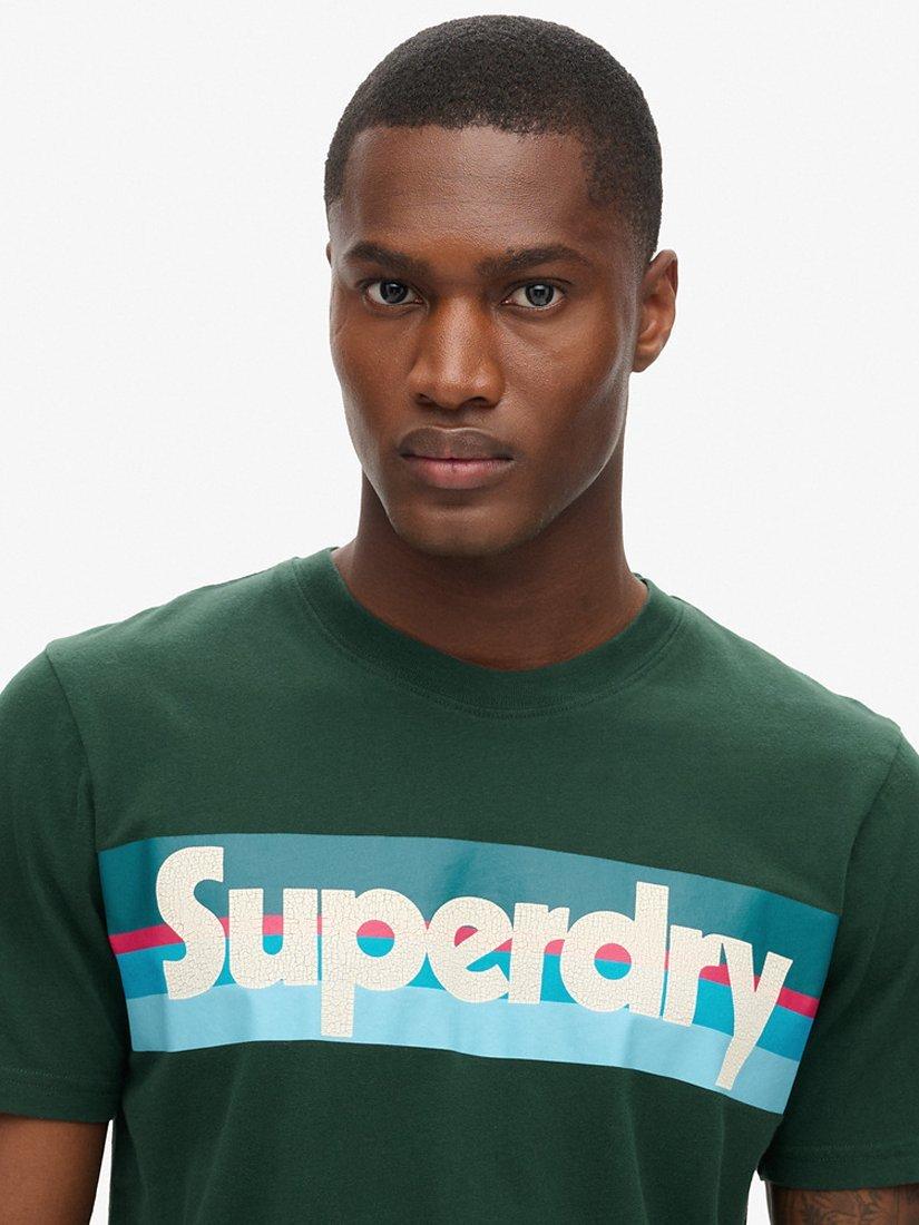 Product image 4 of 5, which shows Superdry Retro Logo T-Shirt, Enamel Green, S