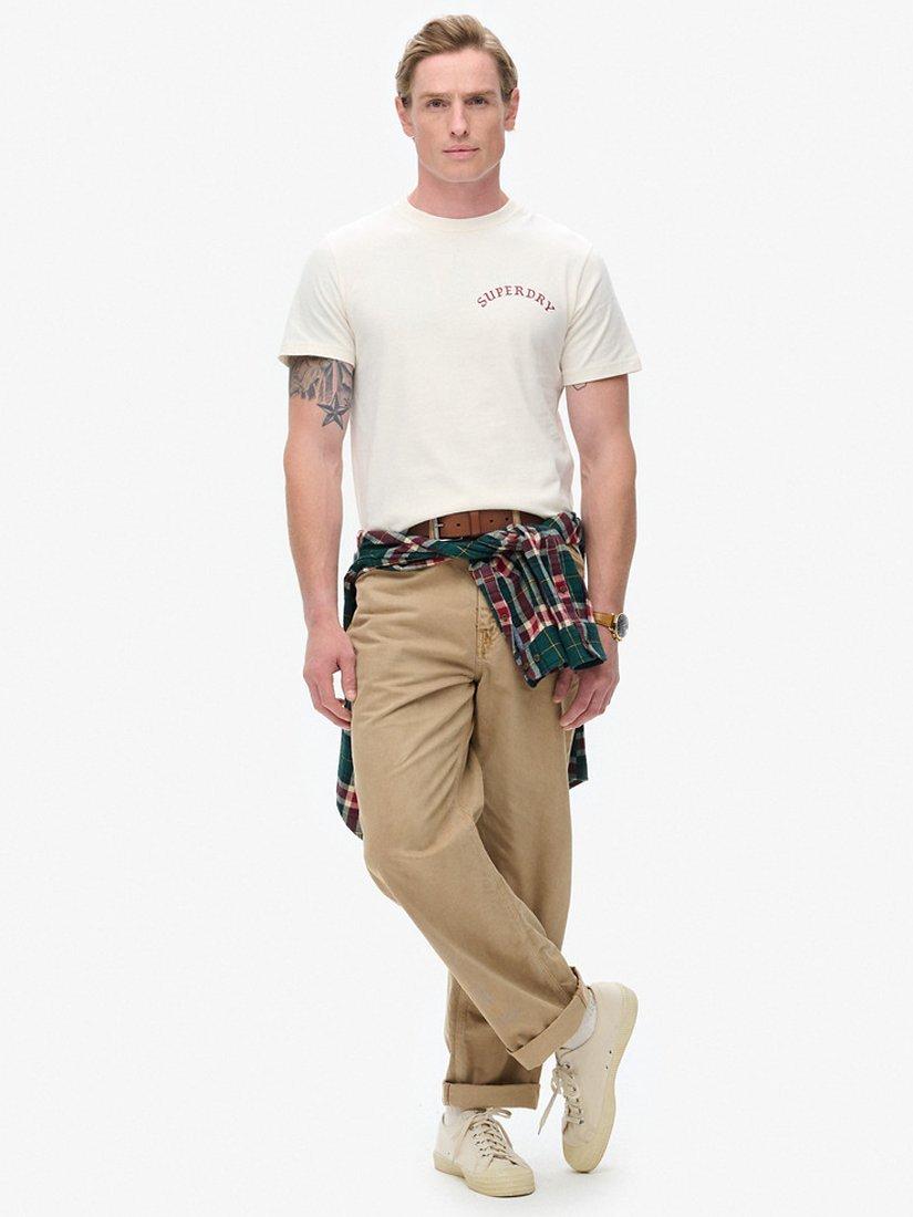 Product image 4 of 6, which shows Superdry Tattoo Graphic T-Shirt, Cream, S