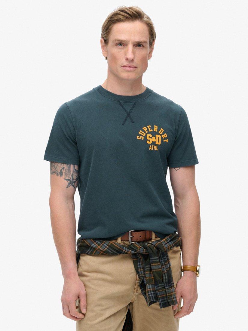 Superdry Cotton Regular Fit Short Sleeve Field Graphic T-Shirt, Eclipse Navy