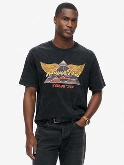 Superdry Rock Graphic Band T-Shirt, Jet Black, Jet Black