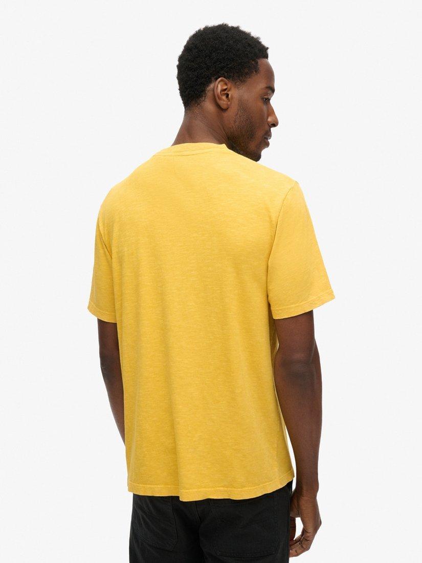 Product image 2 of 5, which shows Superdry Biker Graphic Loose Cotton T-Shirt, Pigment Yellow, S