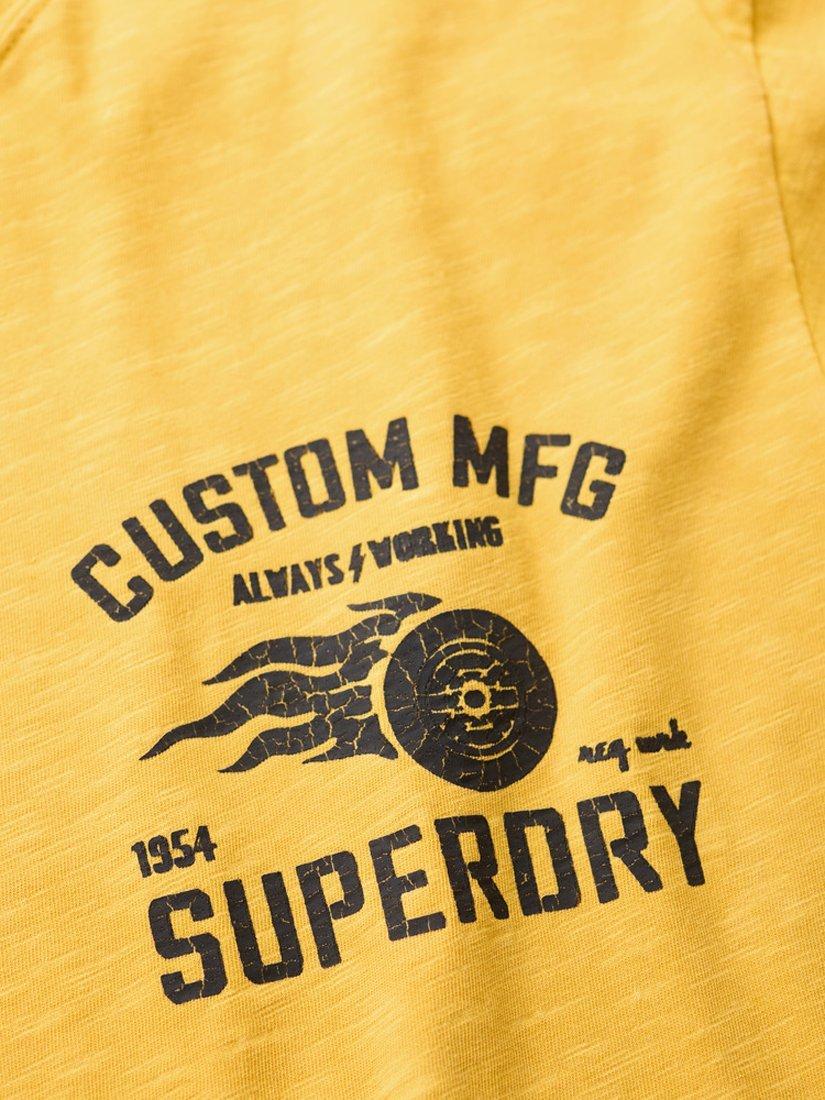 Product image 5 of 5, which shows Superdry Biker Graphic Loose Cotton T-Shirt, Pigment Yellow, S