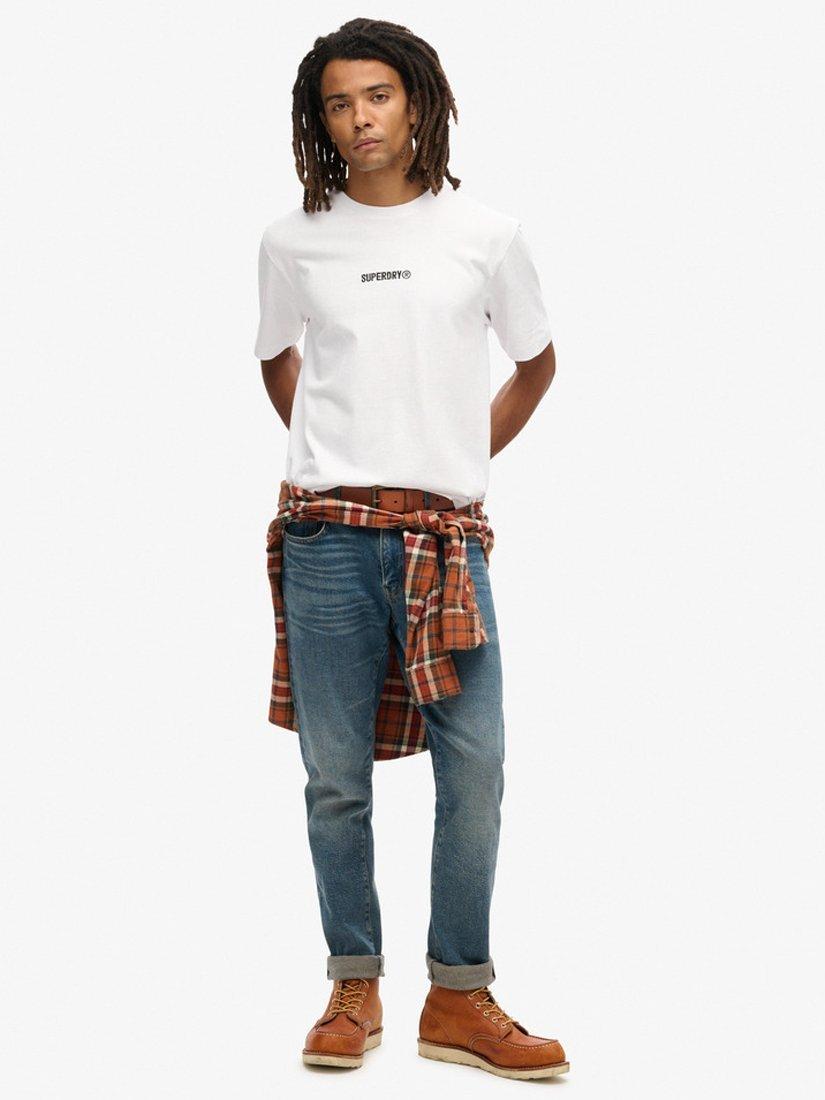 Product image 3 of 5, which shows Superdry Micro Logo Graphic Loose T-Shirt, Brilliant White, S