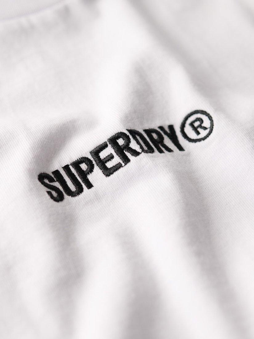 Product image 5 of 5, which shows Superdry Micro Logo Graphic Loose T-Shirt, Brilliant White, S