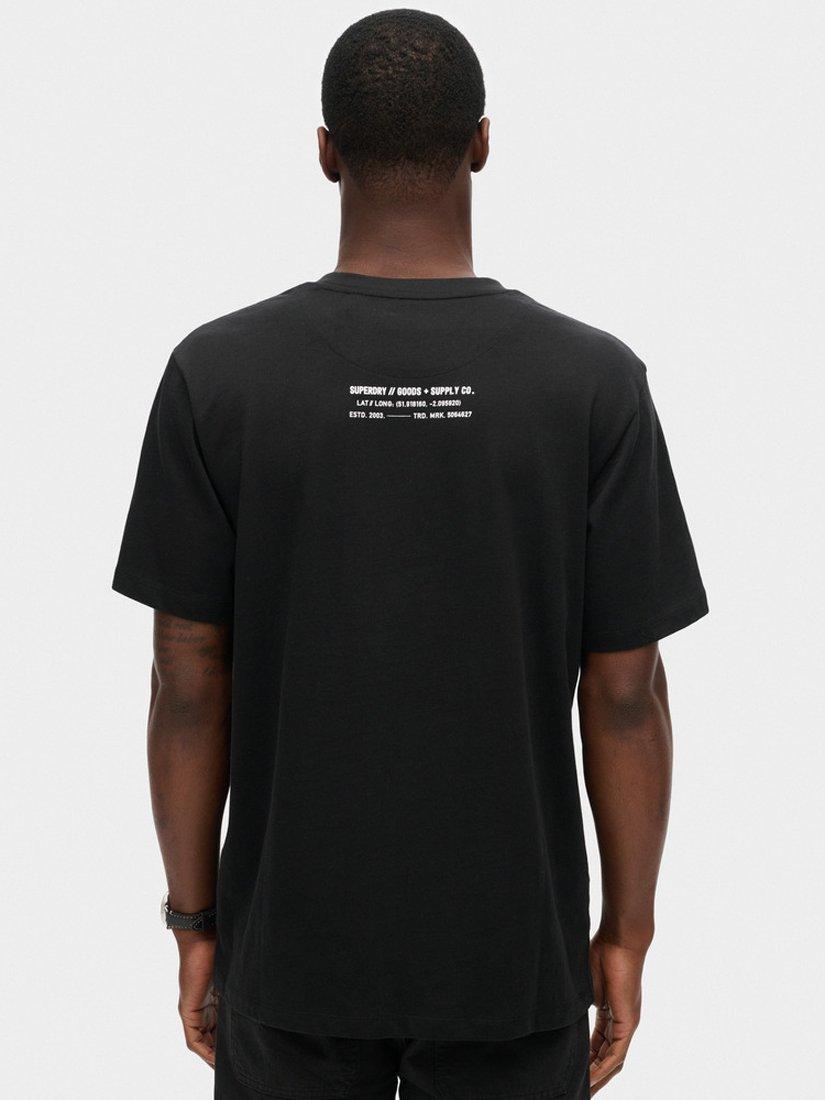 Product image 2 of 6, which shows Superdry Utility Sport Logo Loose T-Shirt, Black, S