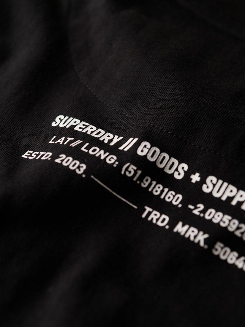 Product image 4 of 6, which shows Superdry Utility Sport Logo Loose T-Shirt, Black, S