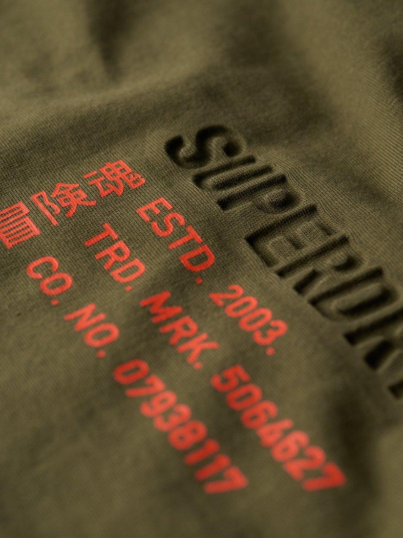 Product image 6 of 6, which shows Superdry Utility Sport Logo Loose T-Shirt, Army Khaki, S