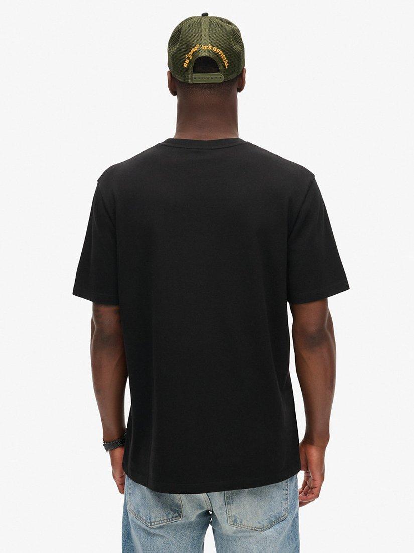 Product image 2 of 5, which shows Superdry Core Logo Fade Loose T-Shirt, Black, S