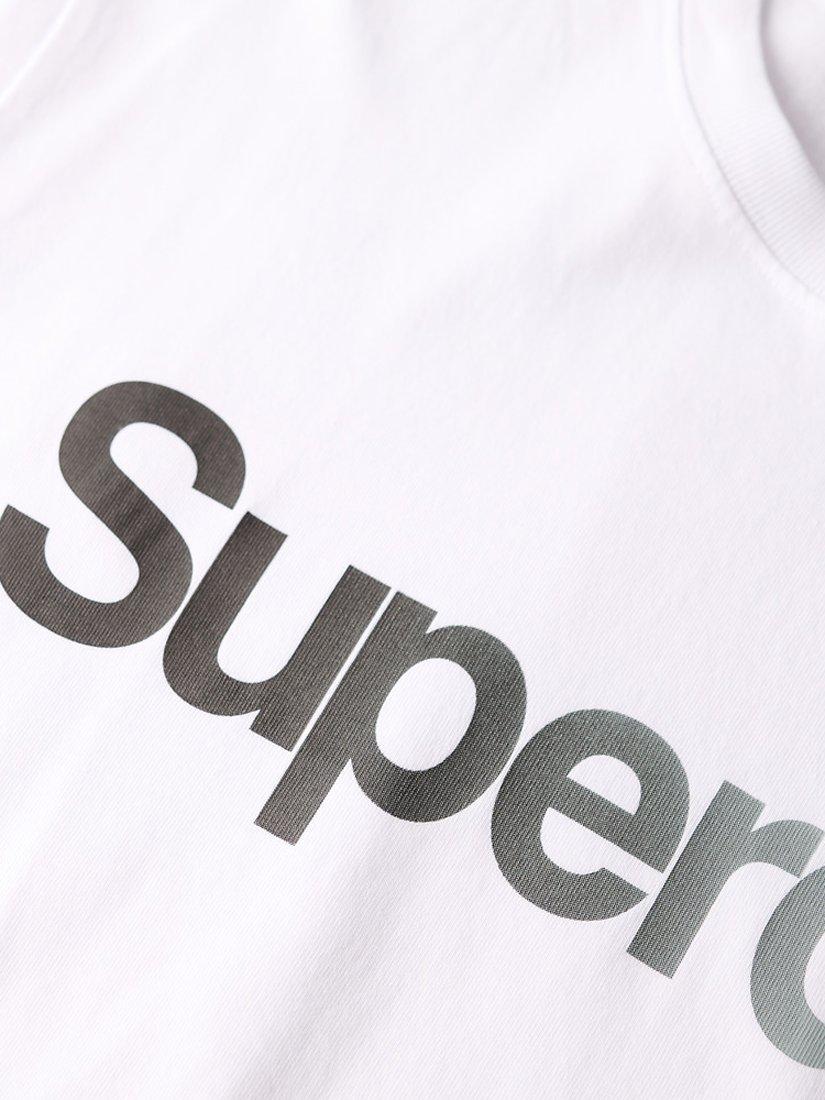 Product image 5 of 5, which shows Superdry Core Logo Fade Loose T-Shirt, Brilliant White, S