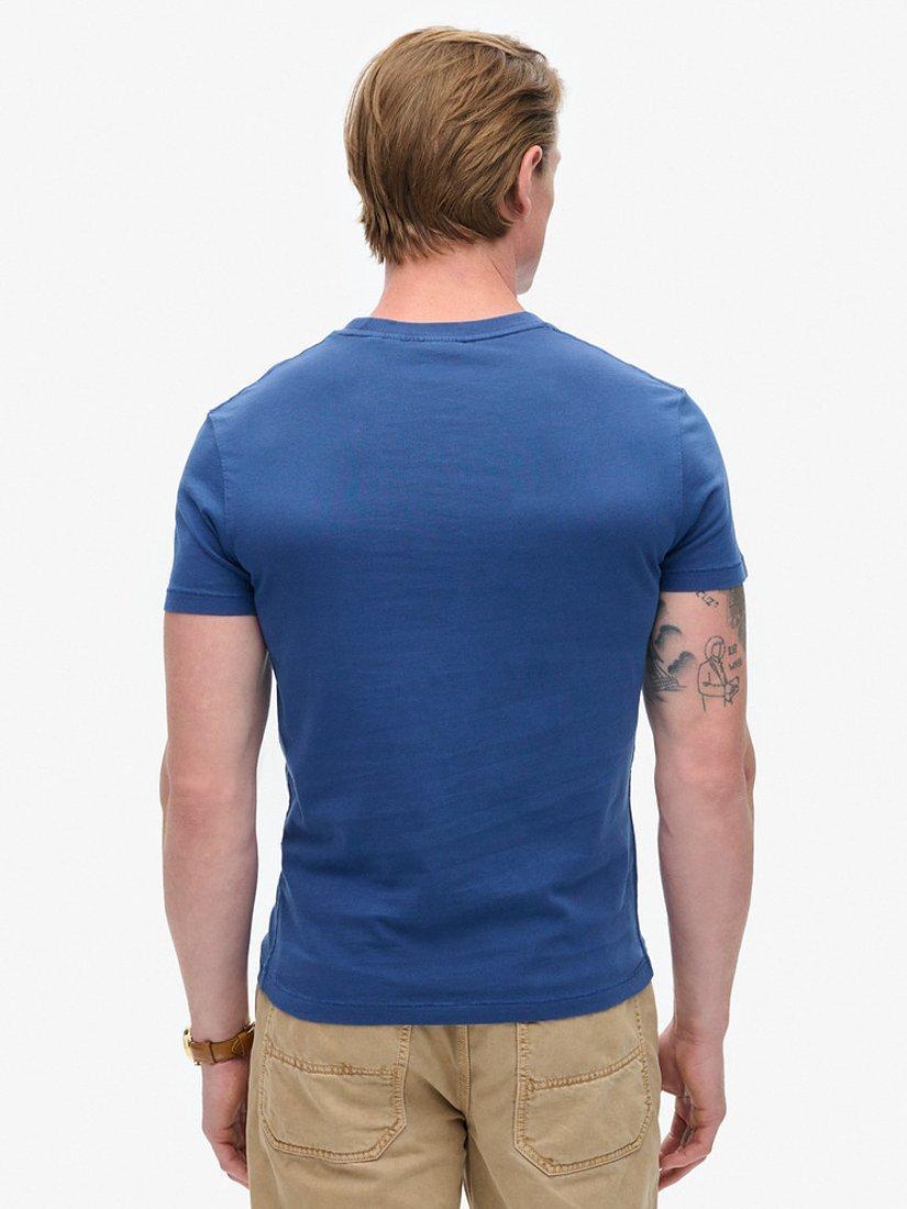 Product image 2 of 5, which shows Superdry Essential Washed Pocket T-Shirt, Washed Supermarine, S