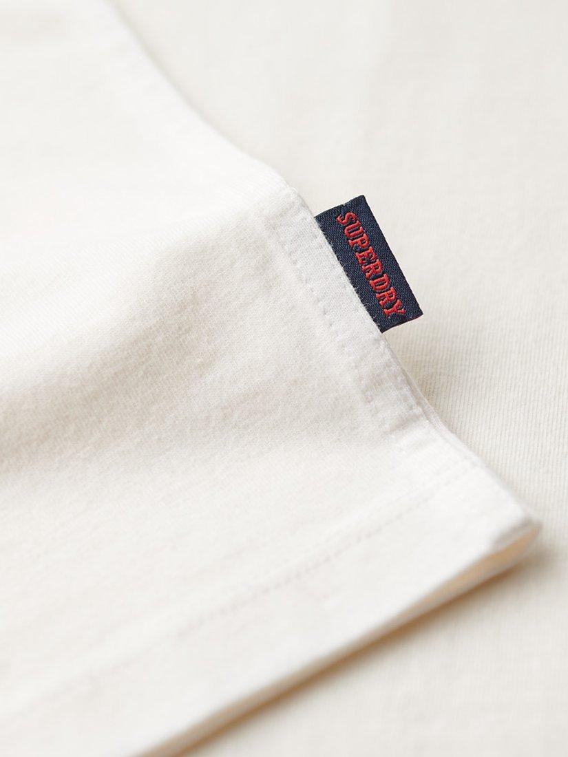 Product image 4 of 6, which shows Superdry Essential Logo Retro Striped T-Shirt, Optic, S