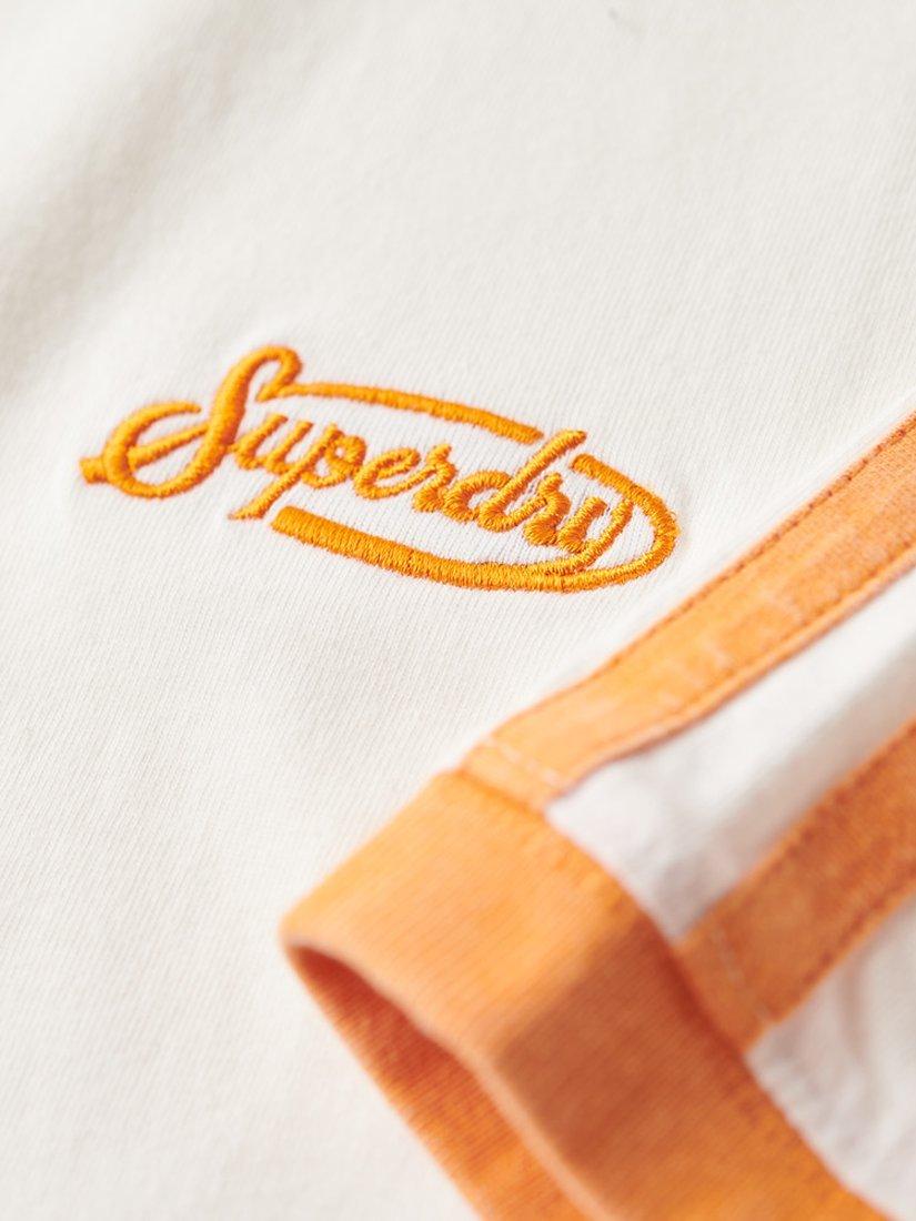 Product image 6 of 6, which shows Superdry Essential Logo Retro Striped T-Shirt, Optic, S