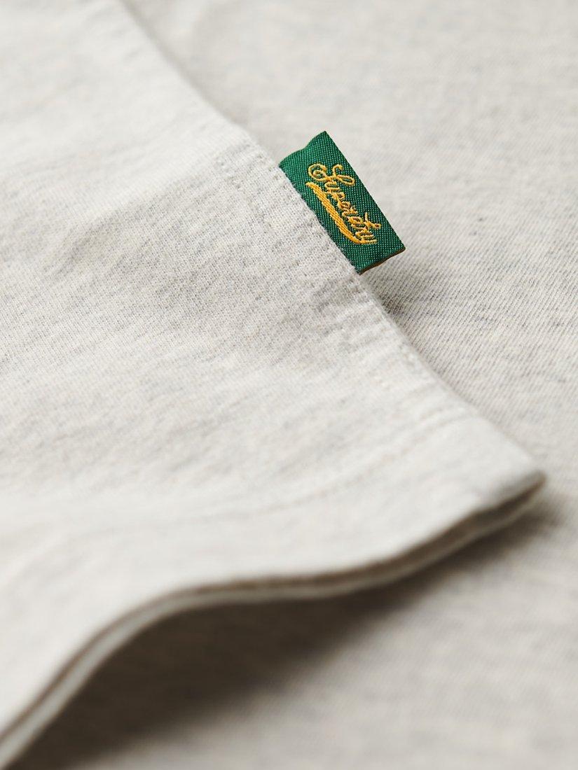 Product image 4 of 6, which shows Superdry Essential Logo Retro Striped T-Shirt, Lightning Grey, S