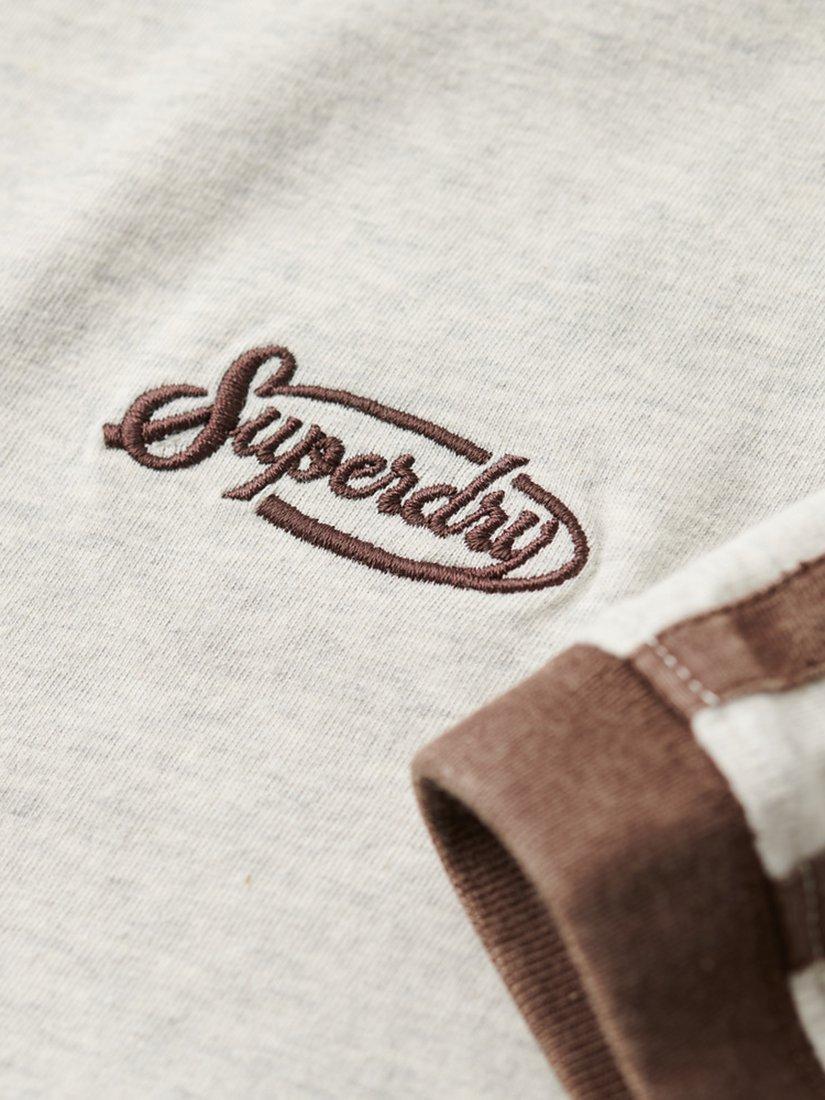 Product image 6 of 6, which shows Superdry Essential Logo Retro Striped T-Shirt, Lightning Grey, S