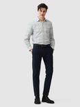 Rodd & Gunn Brookdale Check Slim Fit Corduroy Cotton Shirt, Sky