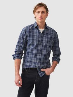 Rodd & Gunn Monavale Check Cotton Slim Fit Long Sleeve Shirt, Midnight, Midnight
