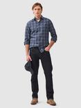 Rodd & Gunn Monavale Check Cotton Slim Fit Long Sleeve Shirt, Midnight