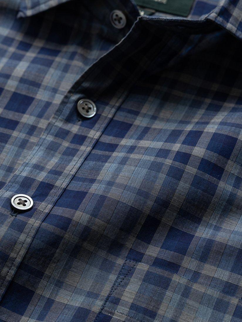 Product image 5 of 5, which shows Rodd & Gunn Monavale Check Cotton Slim Fit Long Sleeve Shirt, Midnight, M