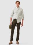 Rodd & Gunn Gunn Oxford Cotton Mid Check Slim Fit Long Sleeve Shirt, Fern