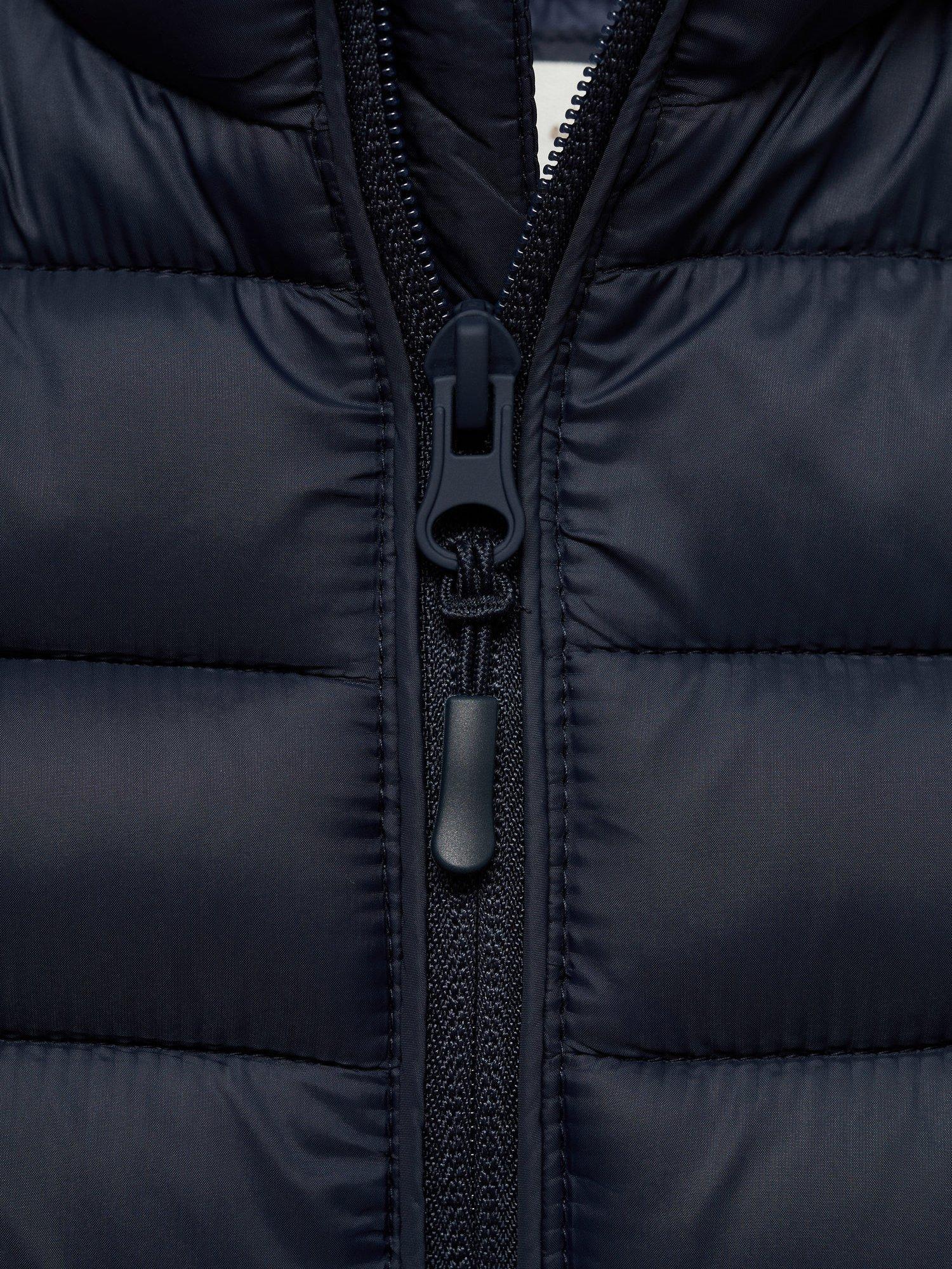 Product image 4 of 4, which shows Mango Kids'  Alvarito Quilted Gilet, Navy, 9-18 months