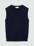 Mango Kids' Genio Waistcoat, Navy