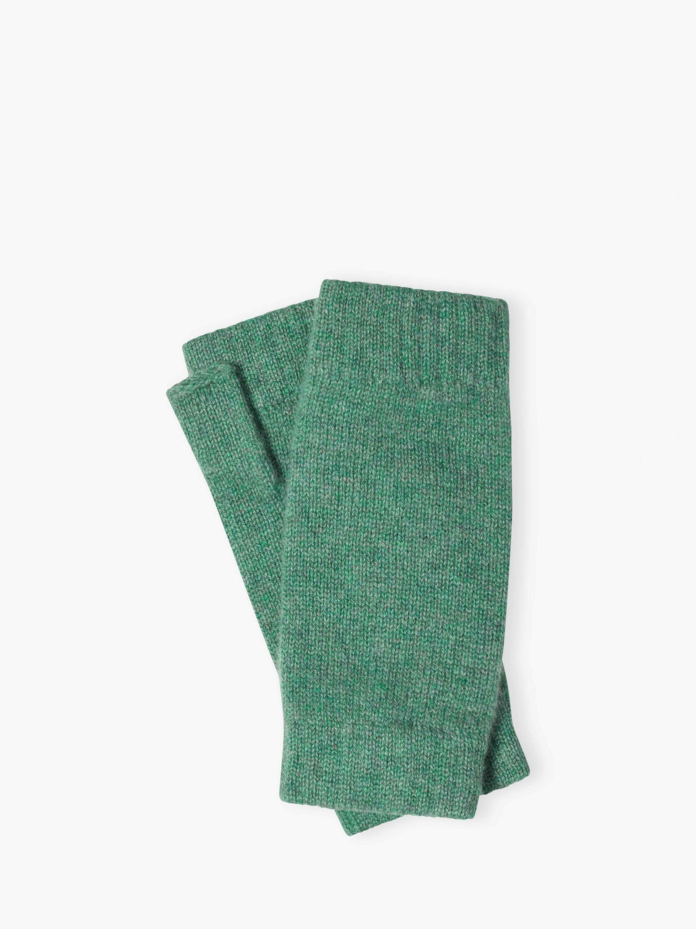 Brora Cashmere Wrist Warmer Gloves, Thyme, One Size