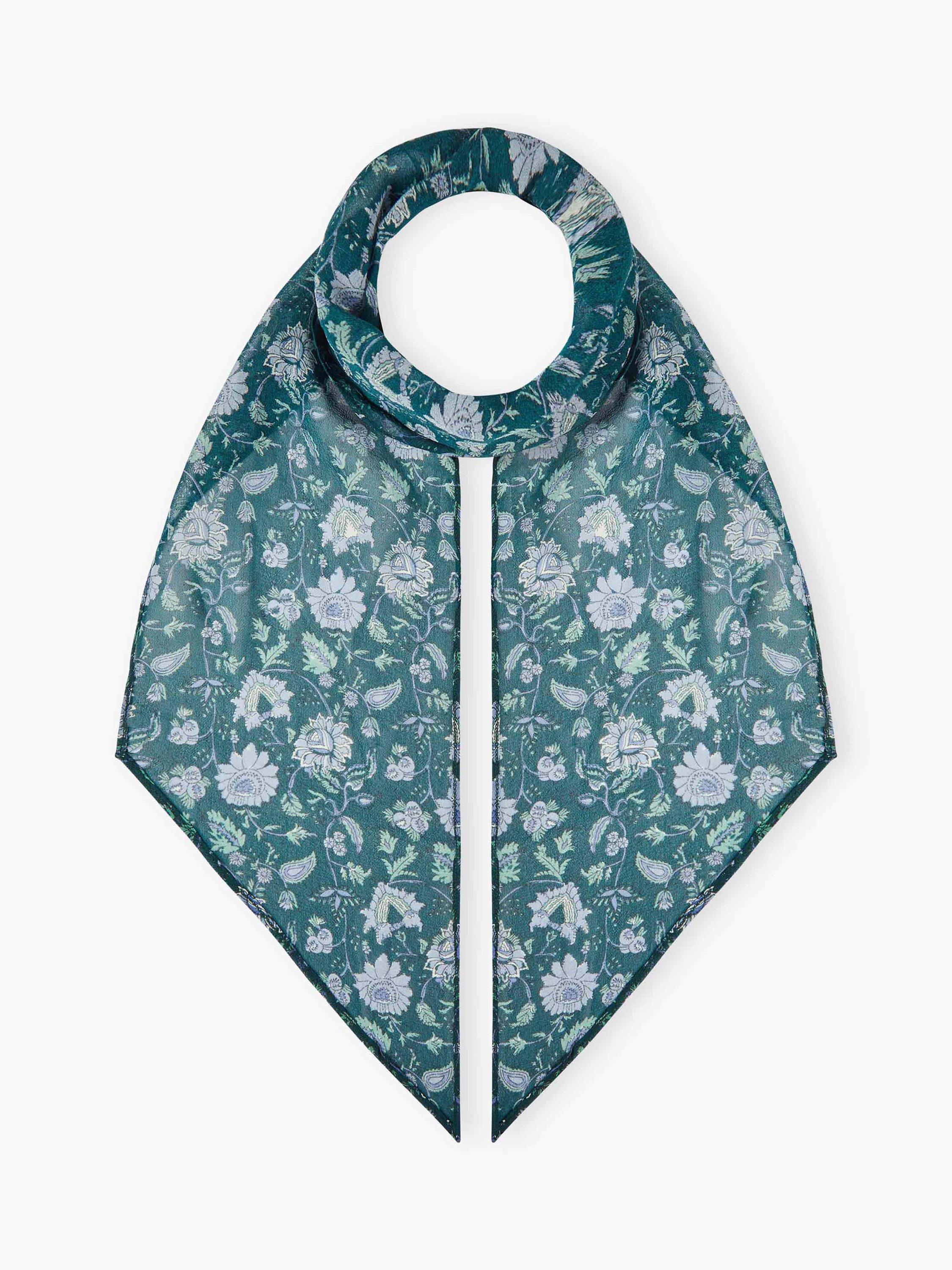 Brora Floral Silk Neck Tie, Pine