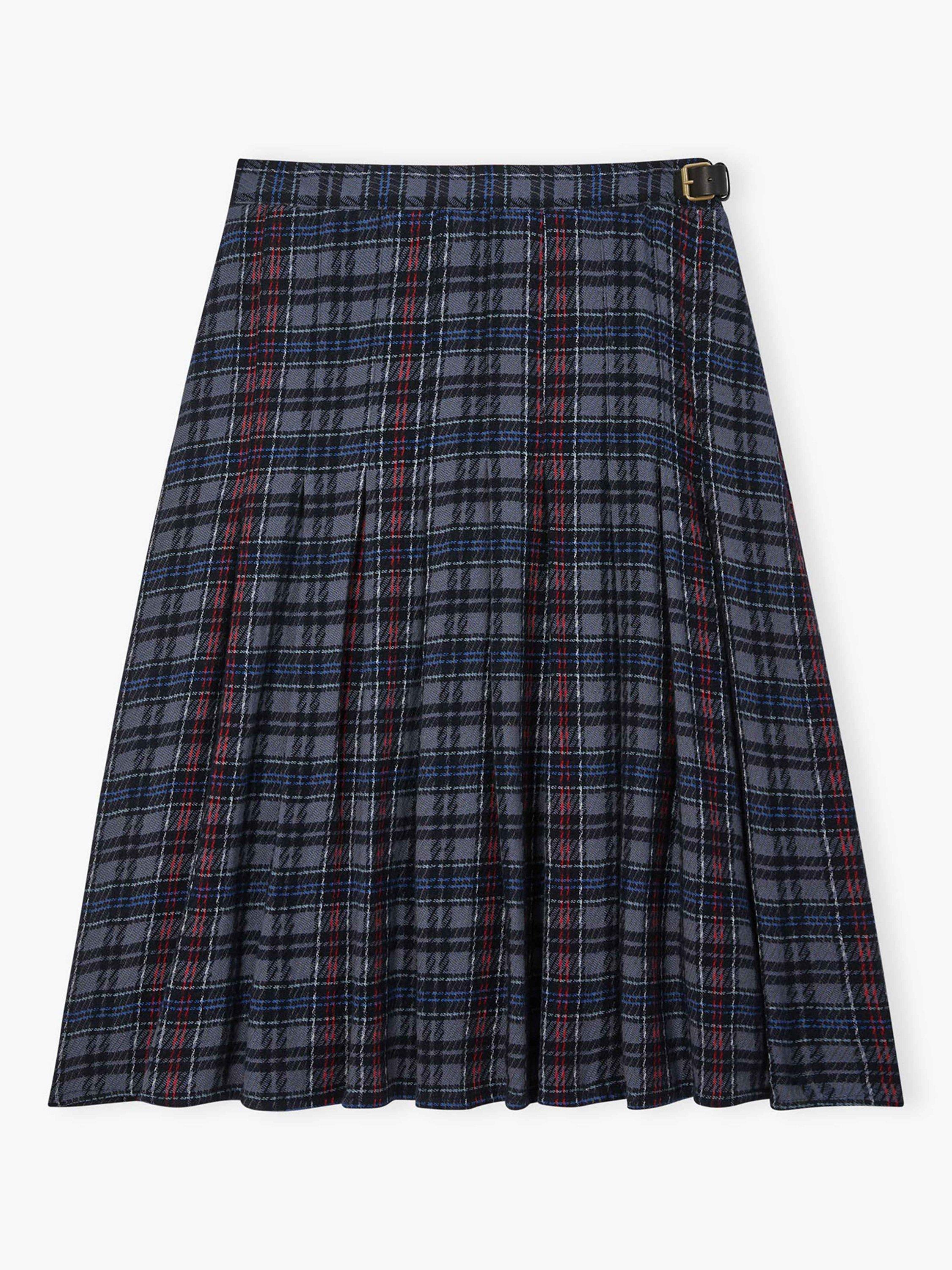 Plaid skirt knee length best sale