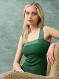 Brora Lace Trim Camisole Top, Malachite