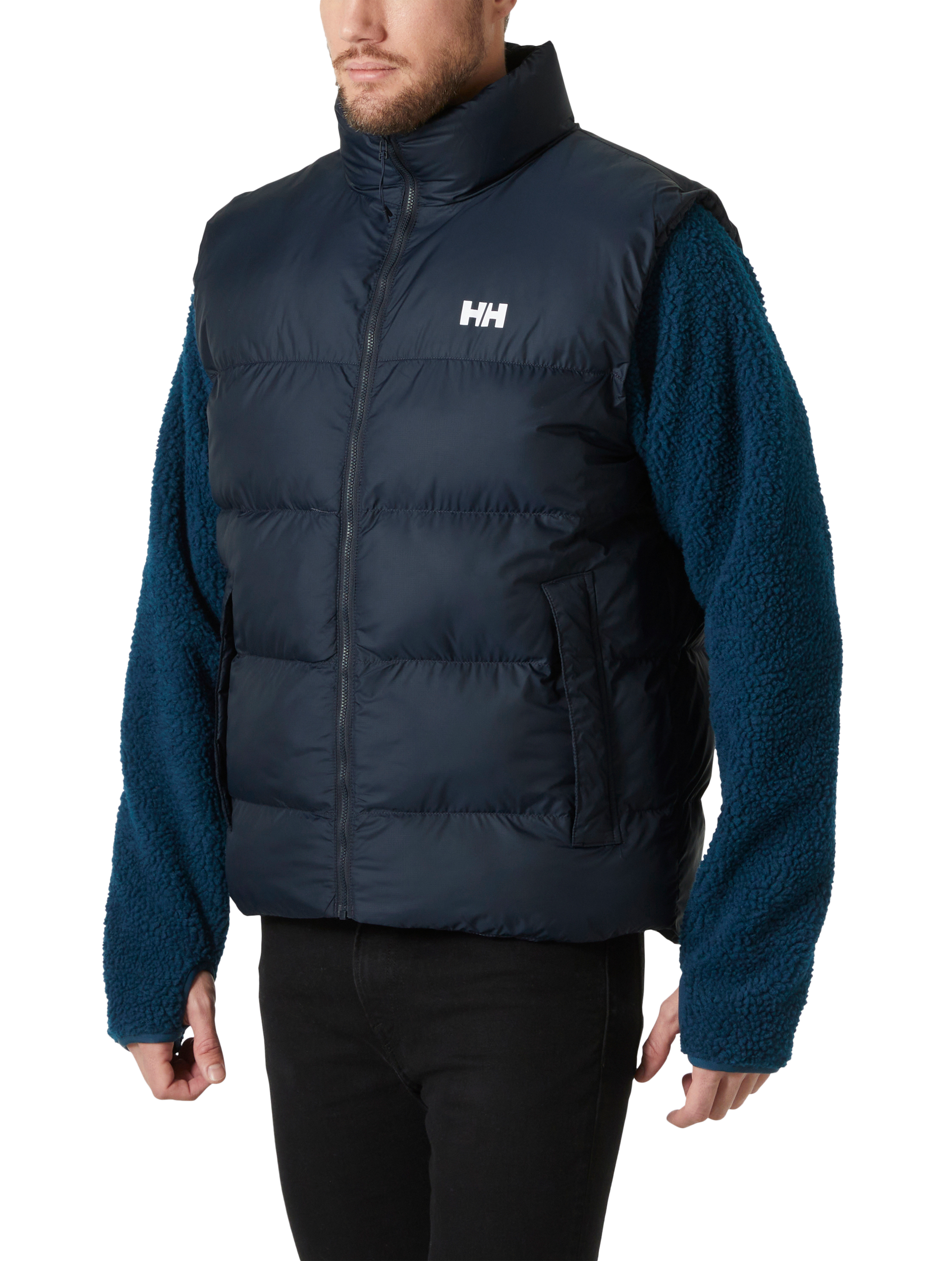 Product image 1 of 3, which shows Helly Hansen Active Puffy Vest, Navy, S