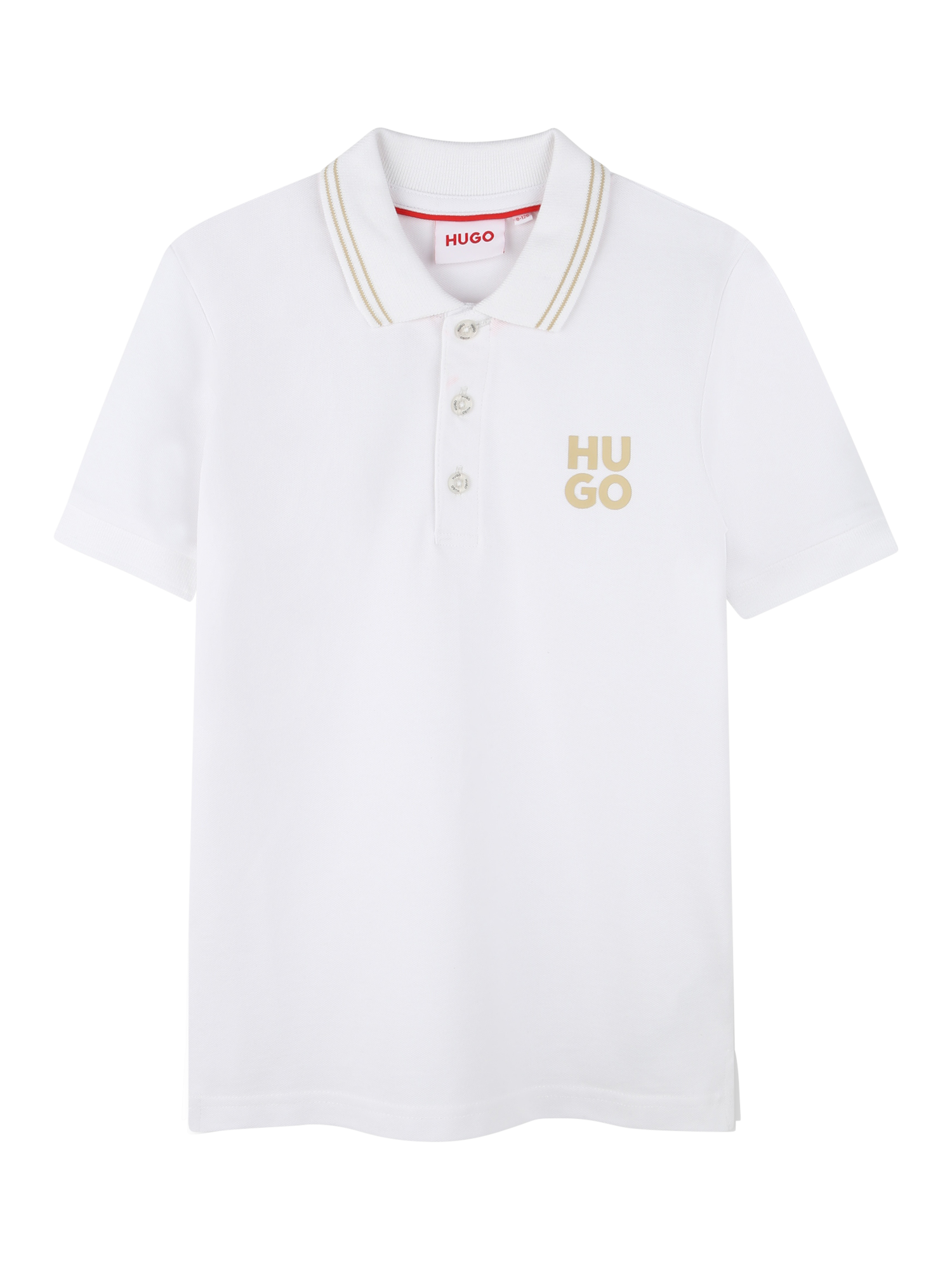 HUGO Kids' Short Sleeve Polo Shirt, White