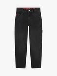 HUGO Kids' Loose Fit Jeans, Black