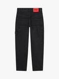 HUGO Kids' Loose Fit Jeans, Black