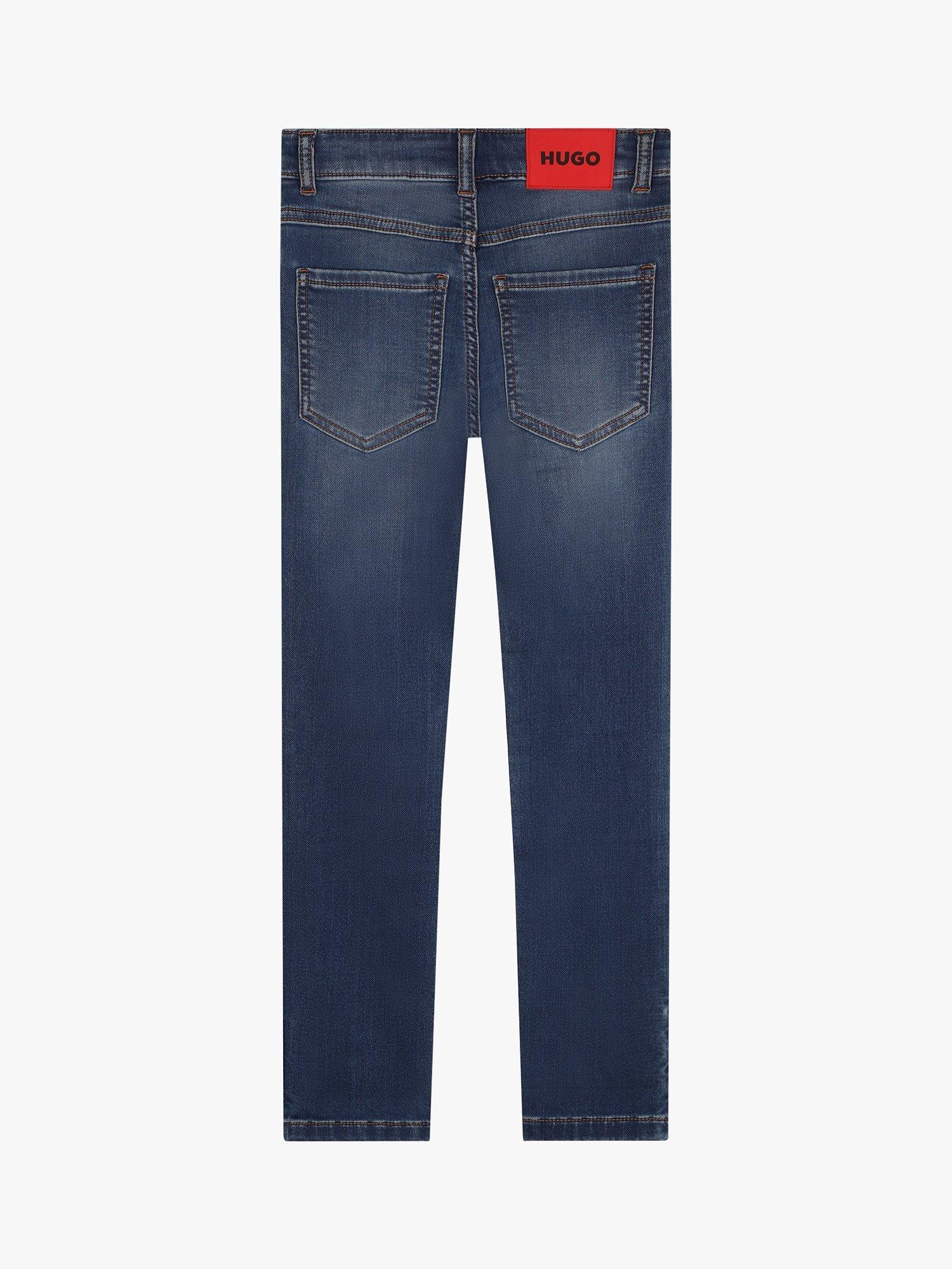 Product image 2 of 2, which shows HUGO BOSS KIds' Slim Fit Denim Jeans, Double Stone + Brush, 4 years