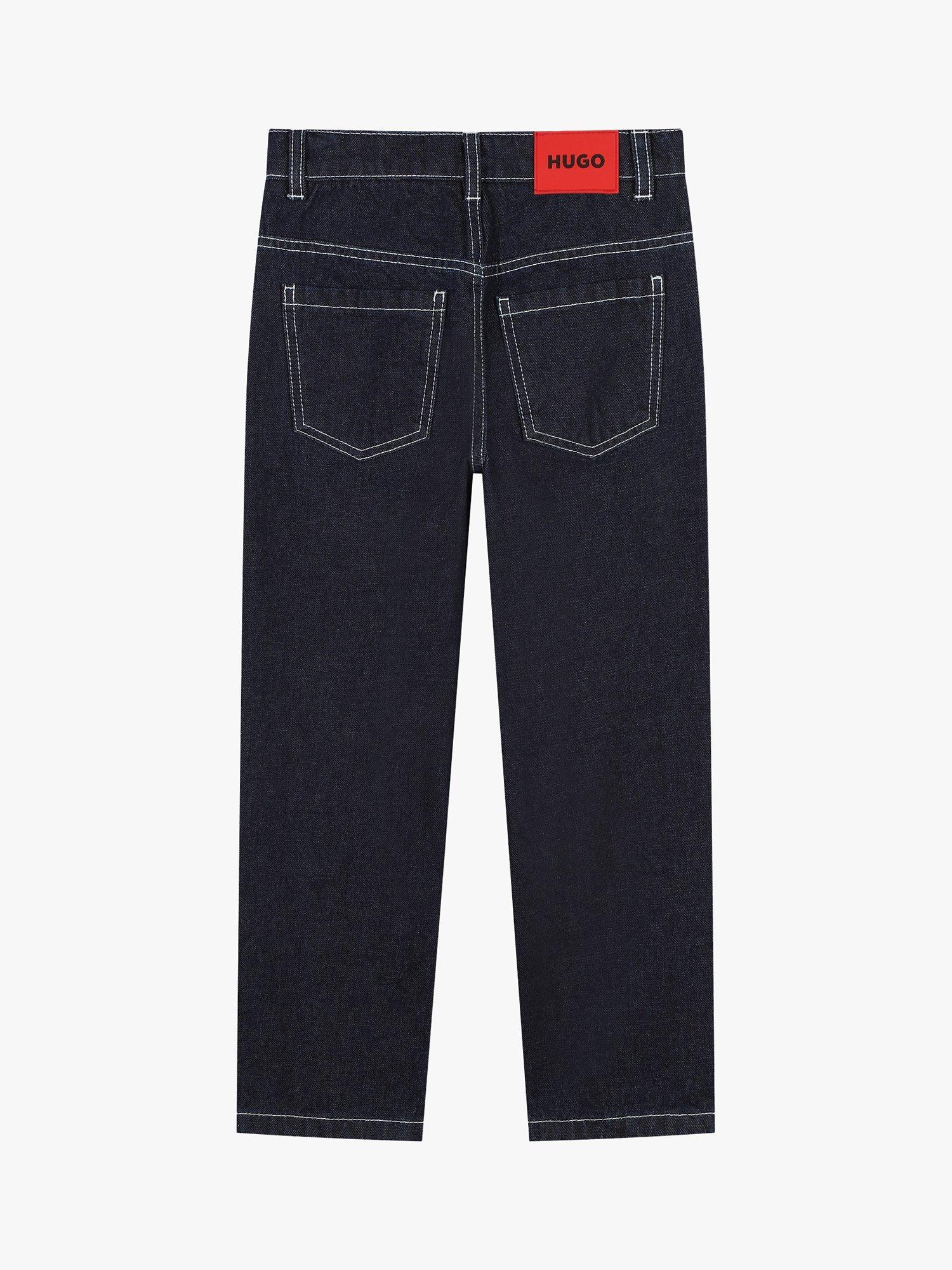 Product image 2 of 2, which shows HUGO BOSS Kids' Loose Fit Jeans, Dark Navy, 8 years