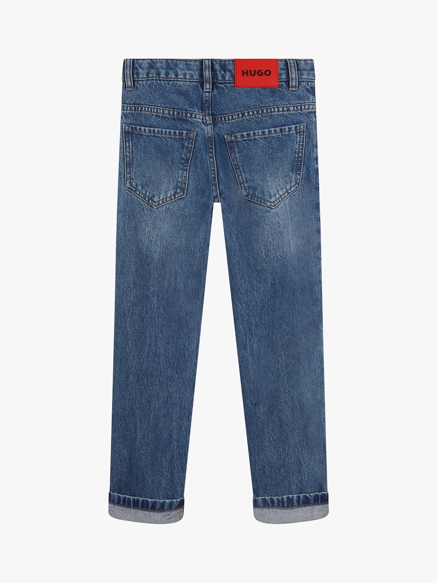 Product image 2 of 2, which shows HUGO BOSS Kids' Regular Fit Jeans, Mid Blue, 5 years